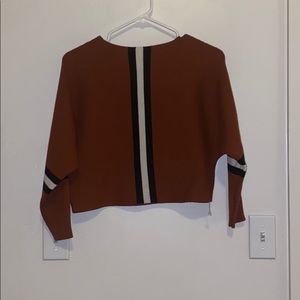 Cropped striped sweater